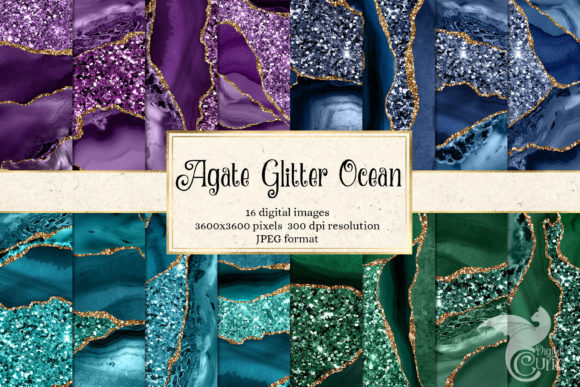 Agate Glitter Ocean Digital Paper: A Versatile Tool for Creative Projects
