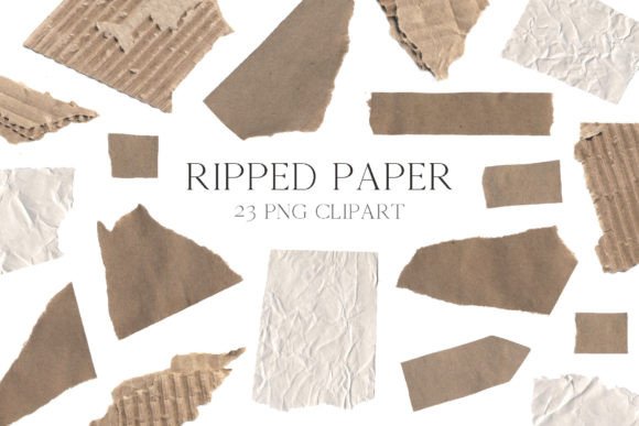 Collage Torn Papers Clipart Stickers: Enhancing Design with Realistic Texture