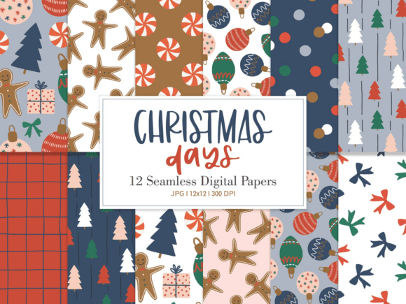 Digital Paper Pack CHRISTMAS DAYS