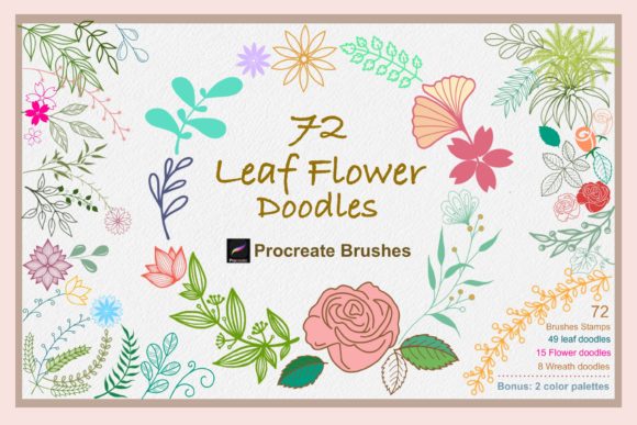 Procreate Leaf Flower Doodles