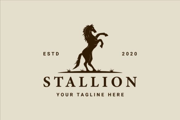 Silhouette Horse Jumping Logo Vintage: A Timeless Graphic Asset for Modern Branding