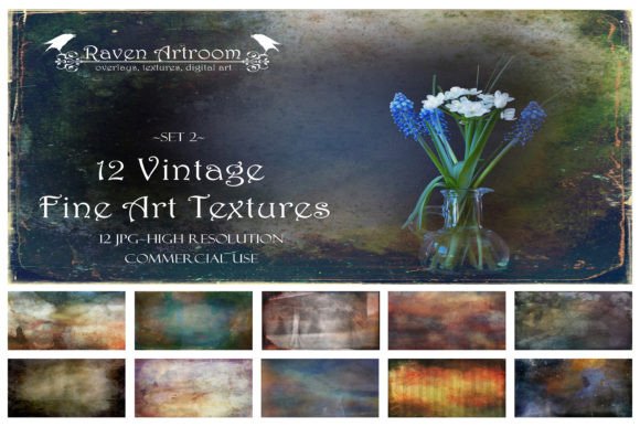 Vintage Fine Art Textures and Overlays: Enhancing Creativity with Organic Vintage Aesthetics