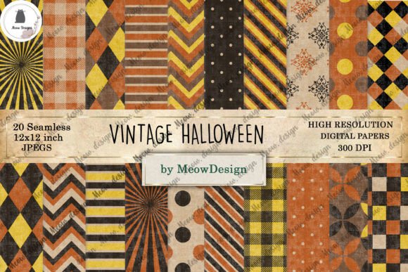 Vintage Halloween Pattern Paper: A Timeless Design Resource for Creative Projects