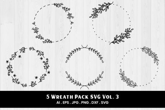 Wreath Pack SVG Vol. 3 5 Variations